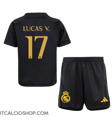 Real Madrid Lucas Vazquez #17 Terza Maglia Bambino 2023-24 Manica Corta (+ Pantaloni corti)